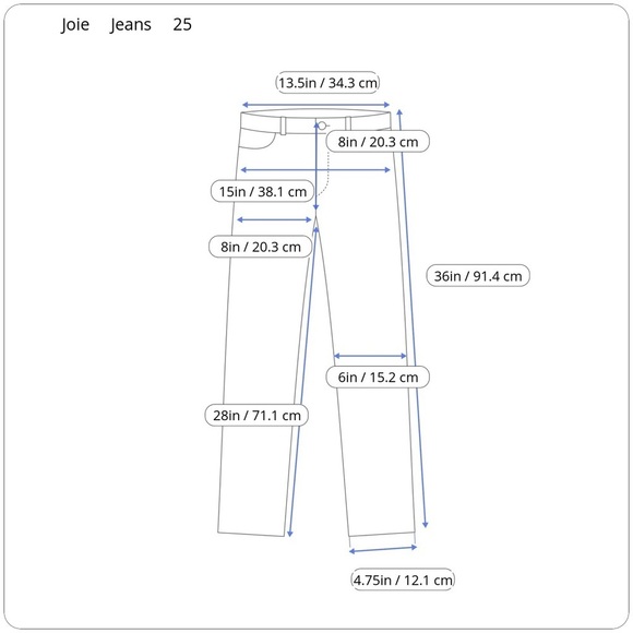 Joie Jeans Mid-Rise Skinny Leg Medium Blue Wash Stretch Jeans 25 - Picture 15 of 16